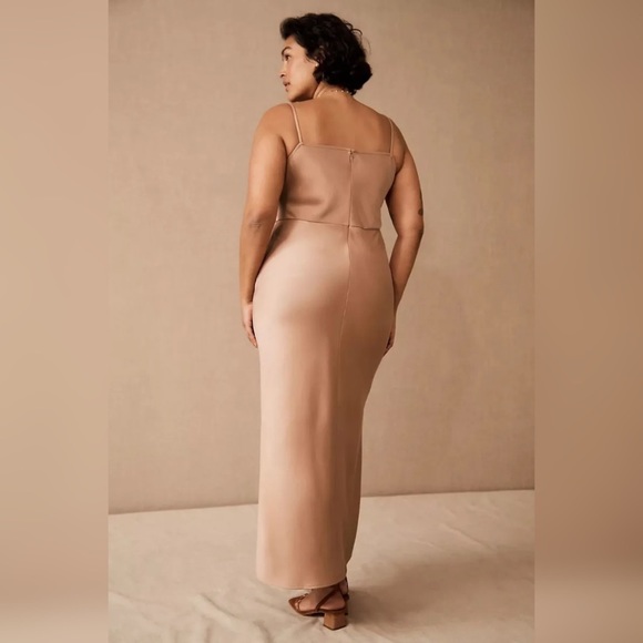 Anthropologie BHLDN Sachin & Babi Cali Satin Charmeuse Midi Slip Dress Size 10 - Picture 3 of 7